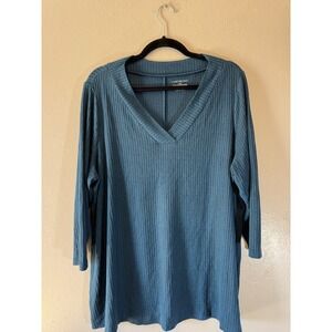 Lane Bryant 3/4 Sleeve V Neck Soft Shirt Size18/20